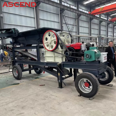 10-20tph Portable Small Mobile Mini Stone Diesel Engine Jaw Crusher Crushing Plant